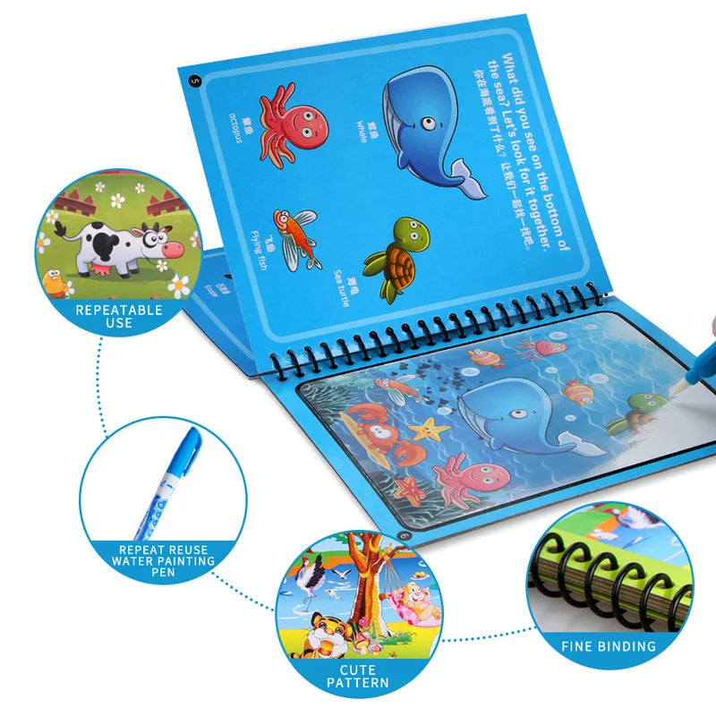 MagicInk Playbook - Reusable Water Drawing Book