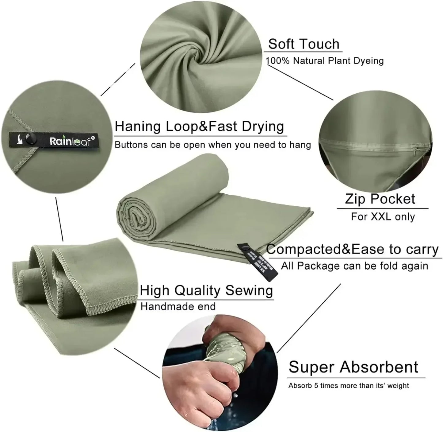 TrekTowel Lite – Quick-Dry Microfiber Towel