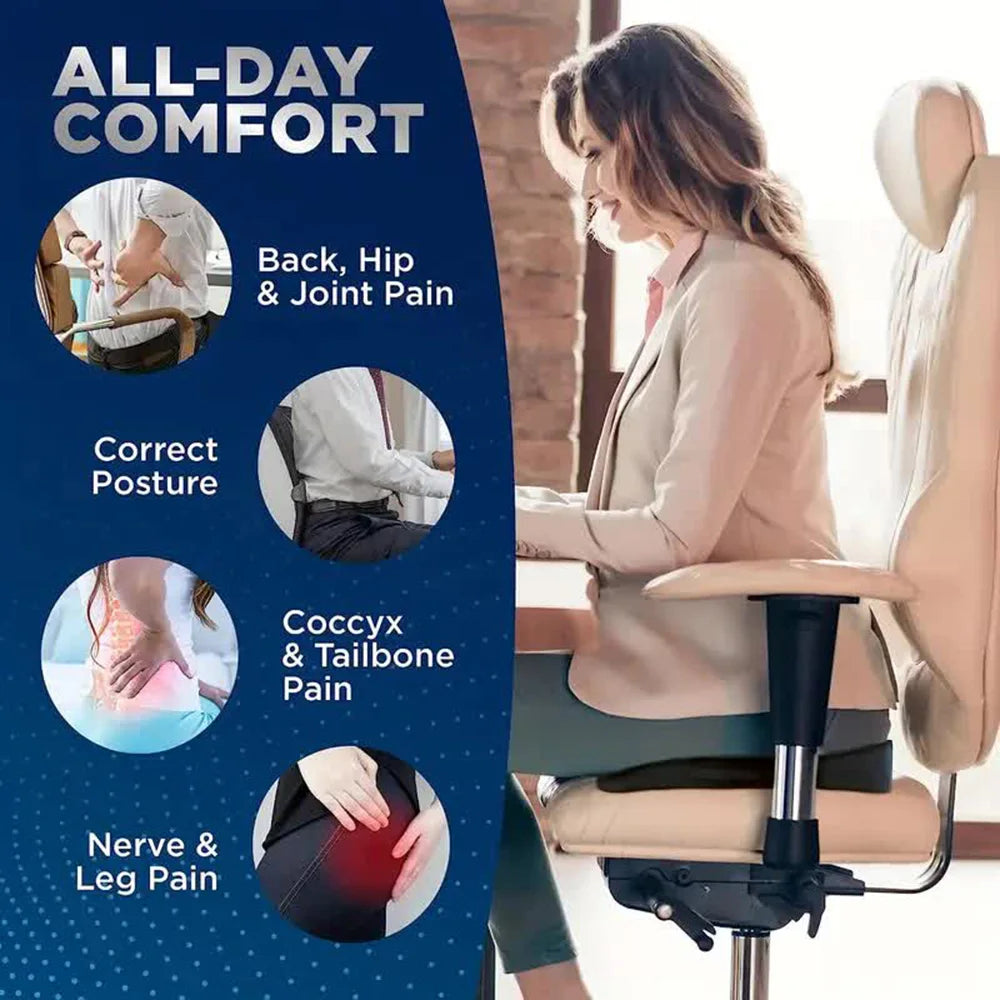 ZenHip Pro - – Ultimate Memory Foam Support for Pain-Free Sitting Anywhere