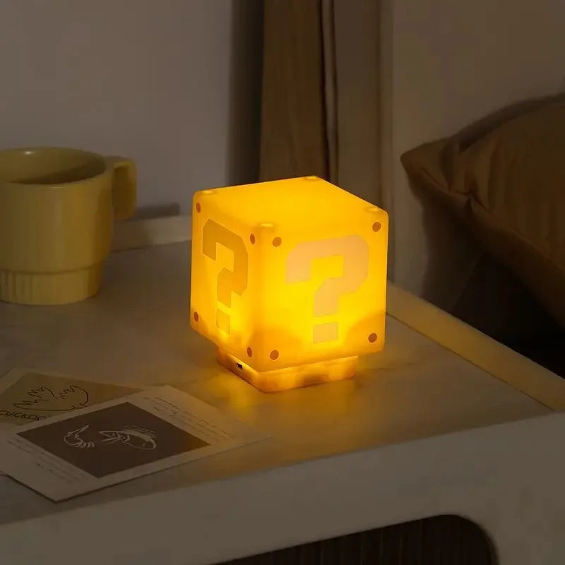 CurioLite – LED Question Mark Brick Night Light with Music & USB Charging