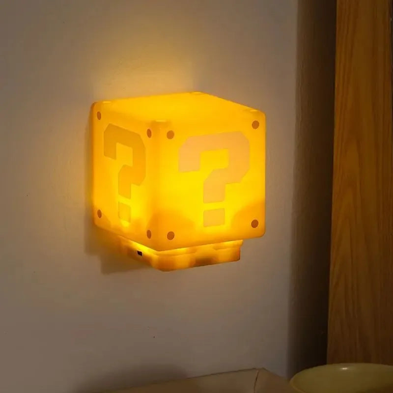 CurioLite – LED Question Mark Brick Night Light with Music & USB Charging