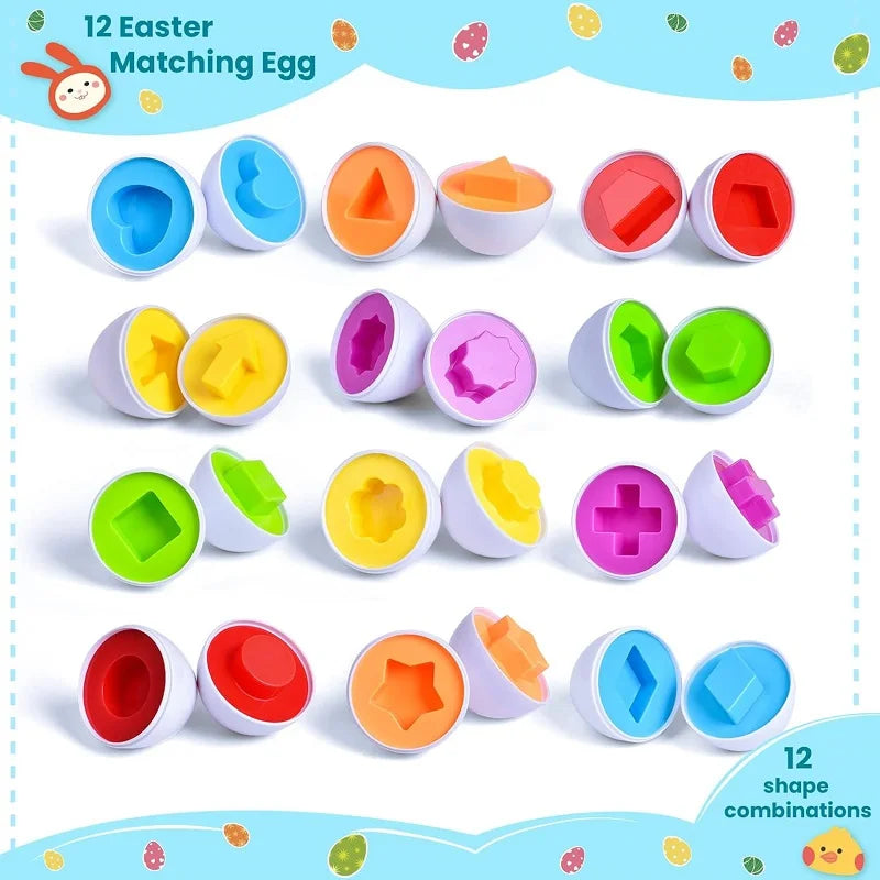 12 Piece Matching Eggs Toy