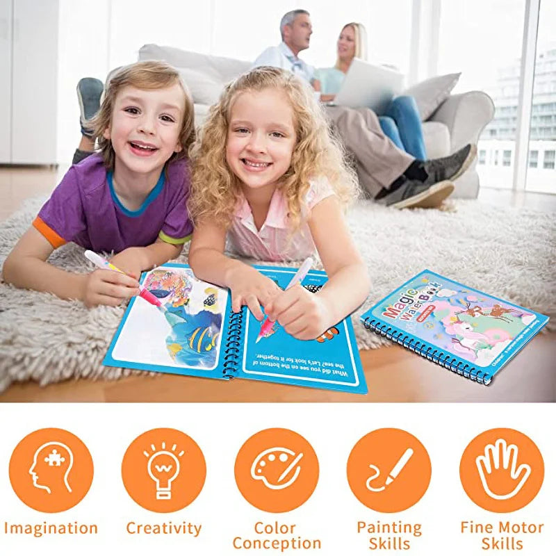 MagicInk Playbook - Reusable Water Drawing Book