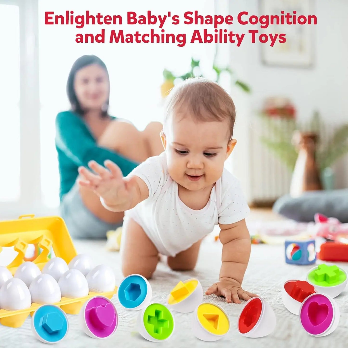 12 Piece Matching Eggs Toy