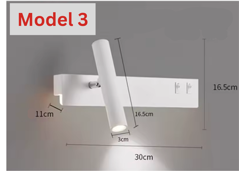 NordicGlow: LED Wall Light with Rotating Spotlight