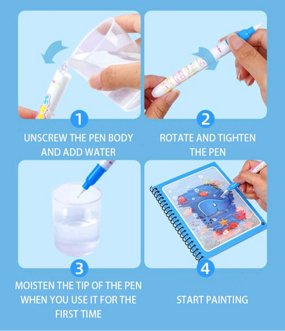 MagicInk Playbook - Reusable Water Drawing Book