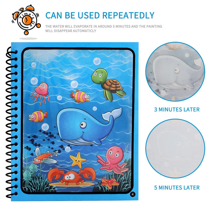 MagicInk Playbook - Reusable Water Drawing Book