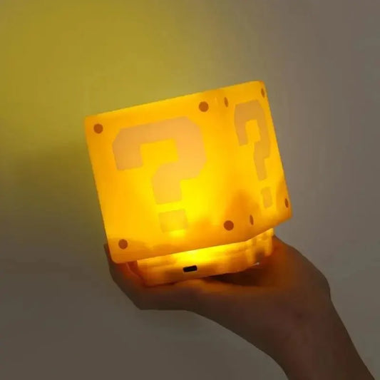 CurioLite – LED Question Mark Brick Night Light with Music & USB Charging
