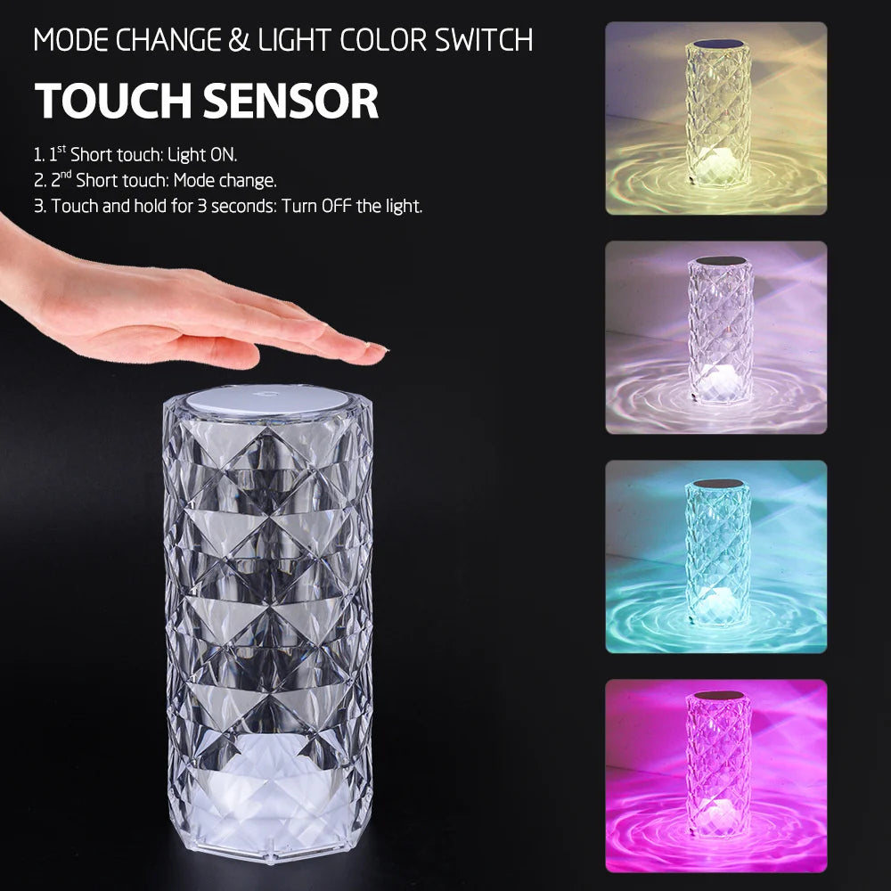 CrystalTouch: Lámpara de ambiente que cambia de color